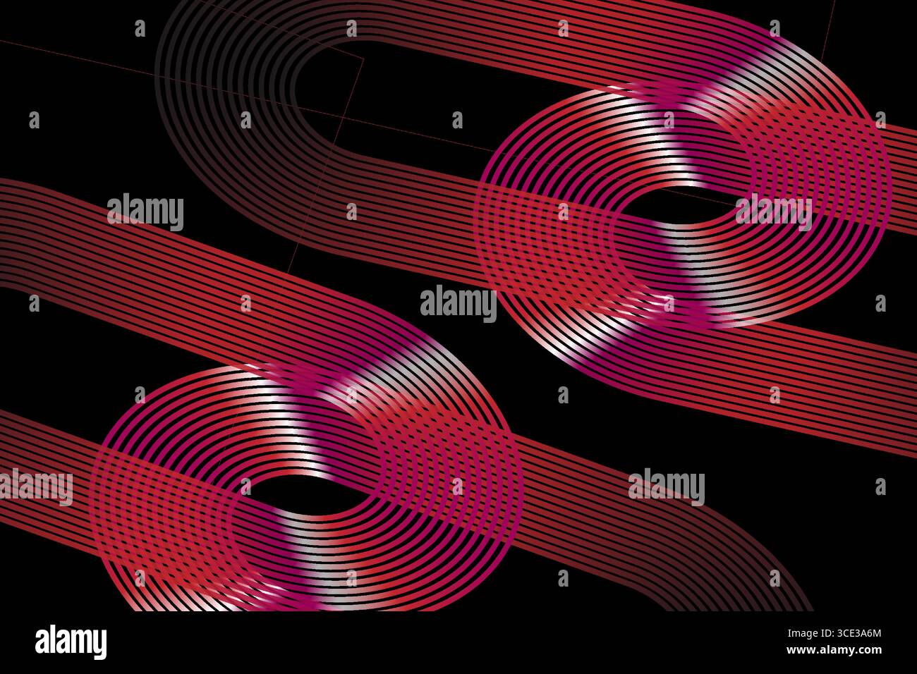 Vecteur de fond de lignes circulaires bleues abstraites, conception de motif d'onde géométrique moderne Illustration de Vecteur