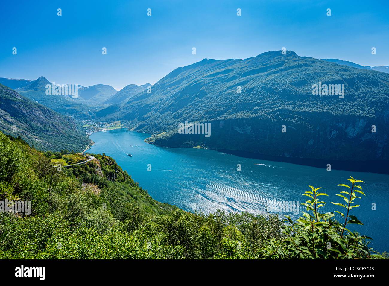 Le fjord de Geiranger en Norvège est inscrit sur la liste du patrimoine mondial de l'UNESCO. Banque D'Images