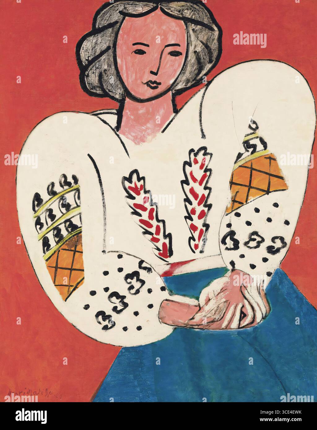 La Blouse roumaine (1940) de Henri Matisse (1869-1954), huile sur toile, cm. 92x73, Centre Pompidou, Paris, France. Banque D'Images
