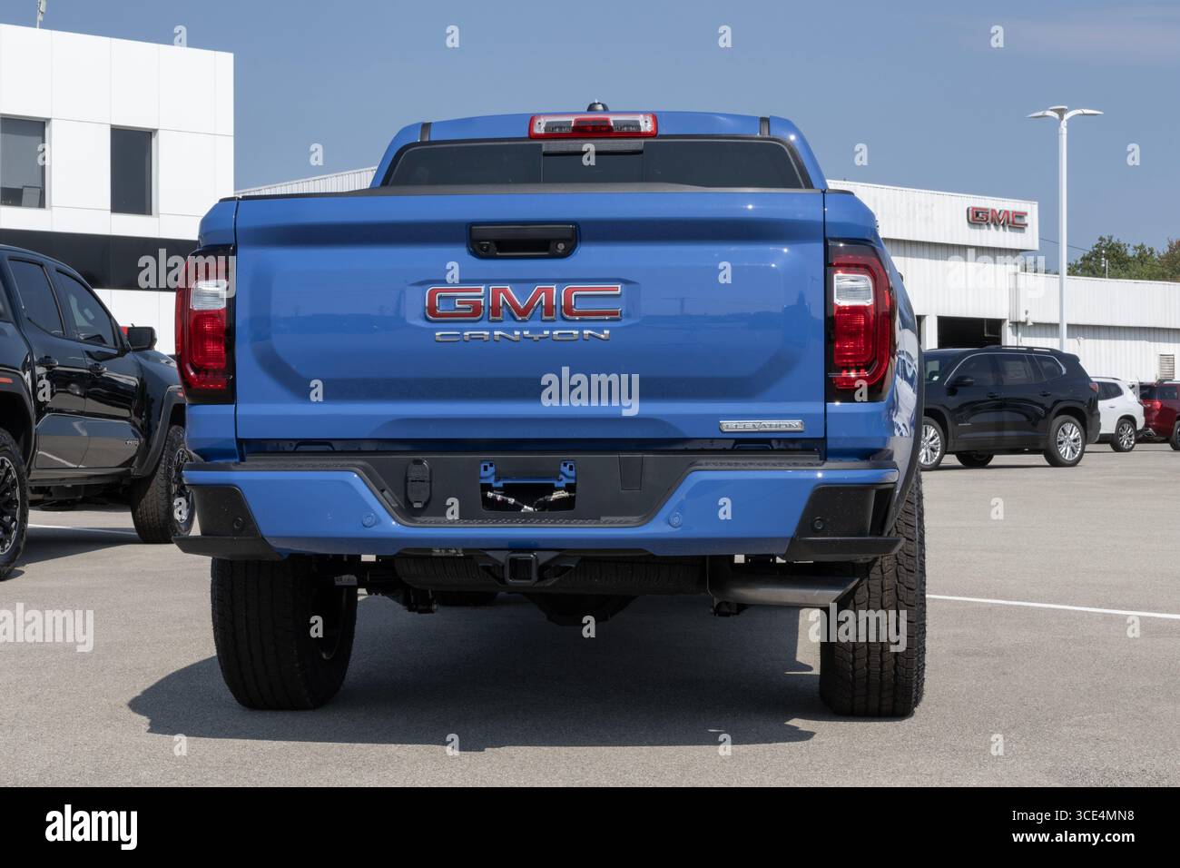 Indianapolis - 14 août 2025 : présentation du pick-up Canyon 4WD Elevation à cabine multiplace de GMC. GMC offre le Canyon avec un moteur TurboMax 4 cylindres de 2,7 l. MY :202 Banque D'Images