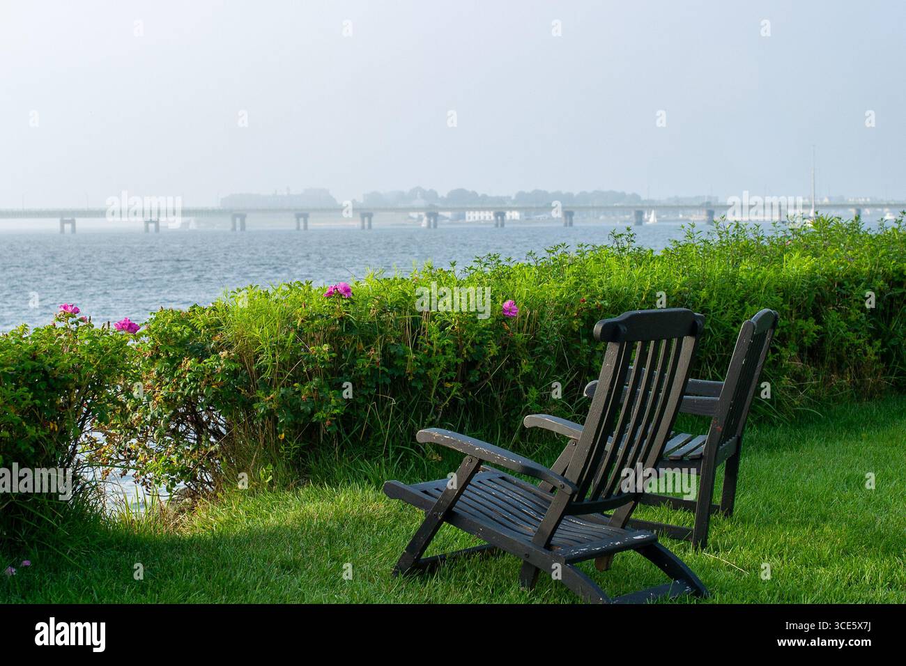 Adirondacks sur Goat Island Banque D'Images