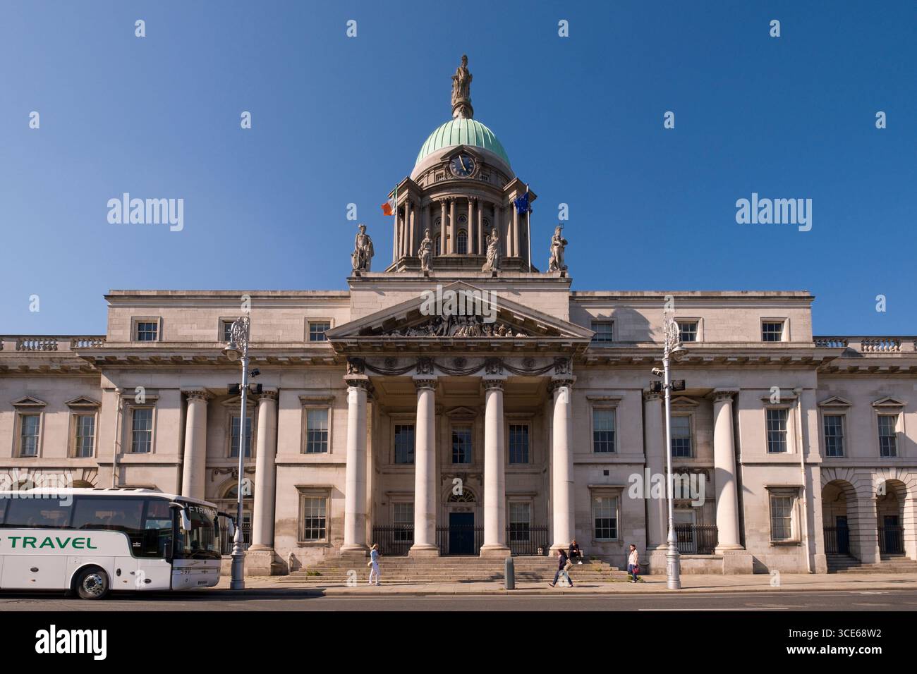 Le Custom House, un chef-d'architecture néo-classicisme, North Dock, Dublin, Leinster, Irlande Banque D'Images