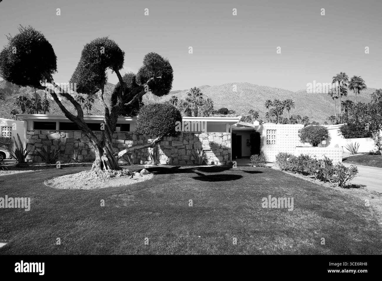 Palm Springs, Californie - 19 août 2016 : architecture moderne du milieu du siècle à Palm Springs Banque D'Images