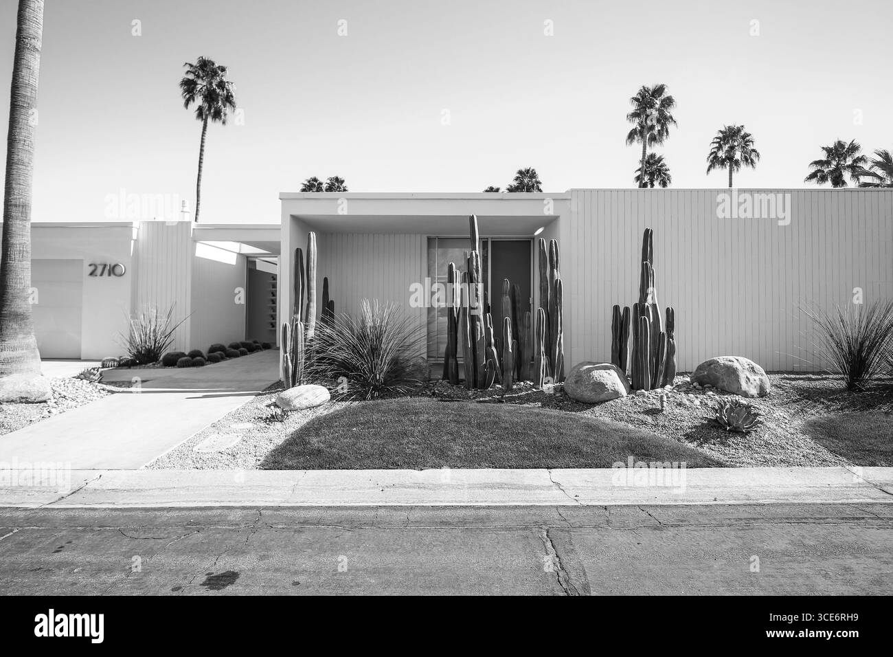 Palm Springs, Californie - 19 août 2016 : architecture moderne du milieu du siècle à Palm Springs Banque D'Images