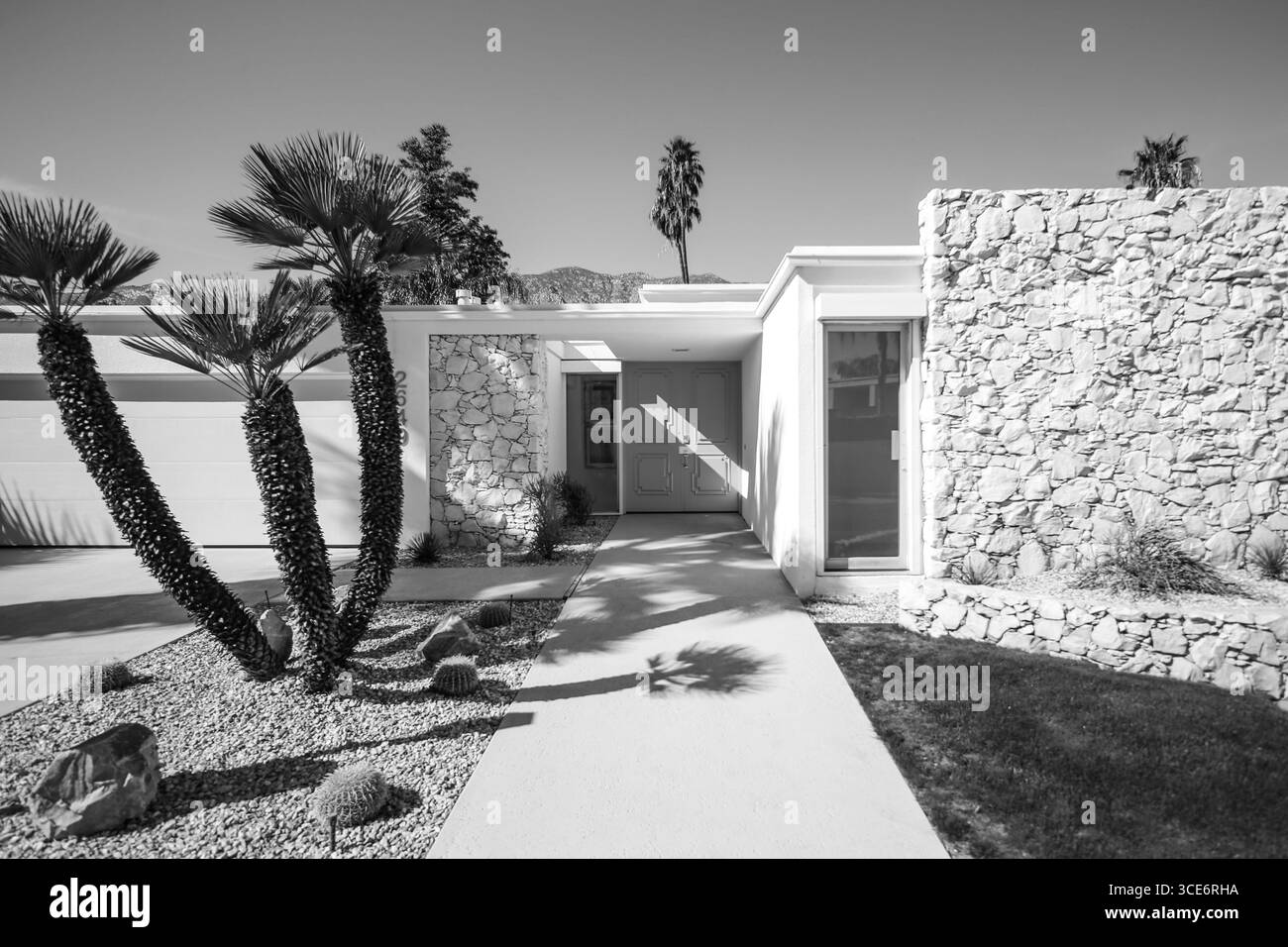 Palm Springs, Californie - 19 août 2016 : architecture moderne du milieu du siècle à Palm Springs Banque D'Images