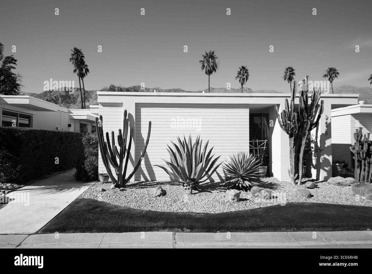 Palm Springs, Californie - 19 août 2016 : architecture moderne du milieu du siècle à Palm Springs Banque D'Images