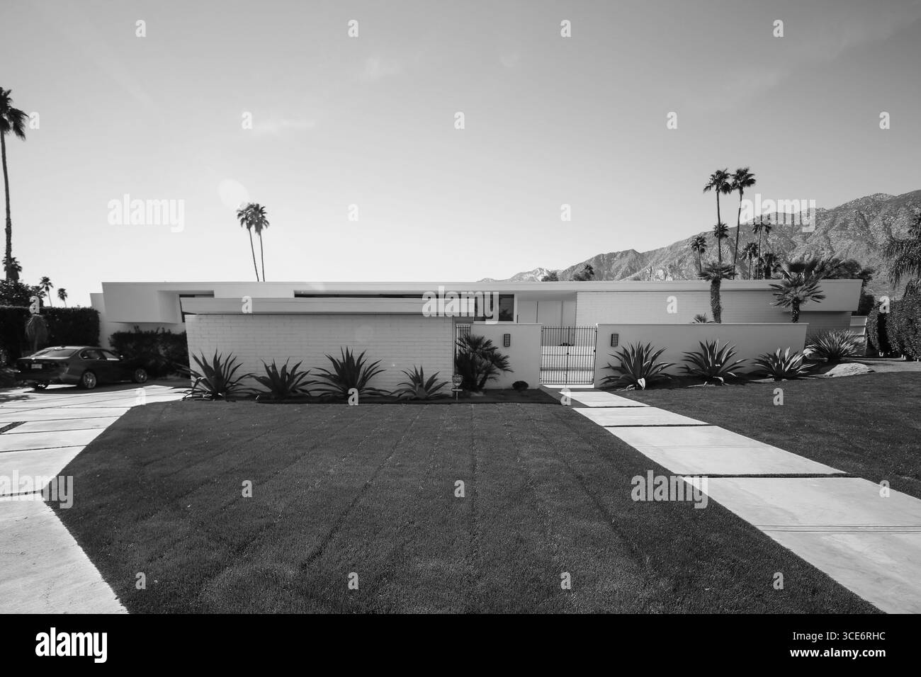 Palm Springs, Californie - 19 août 2016 : architecture moderne du milieu du siècle à Palm Springs Banque D'Images