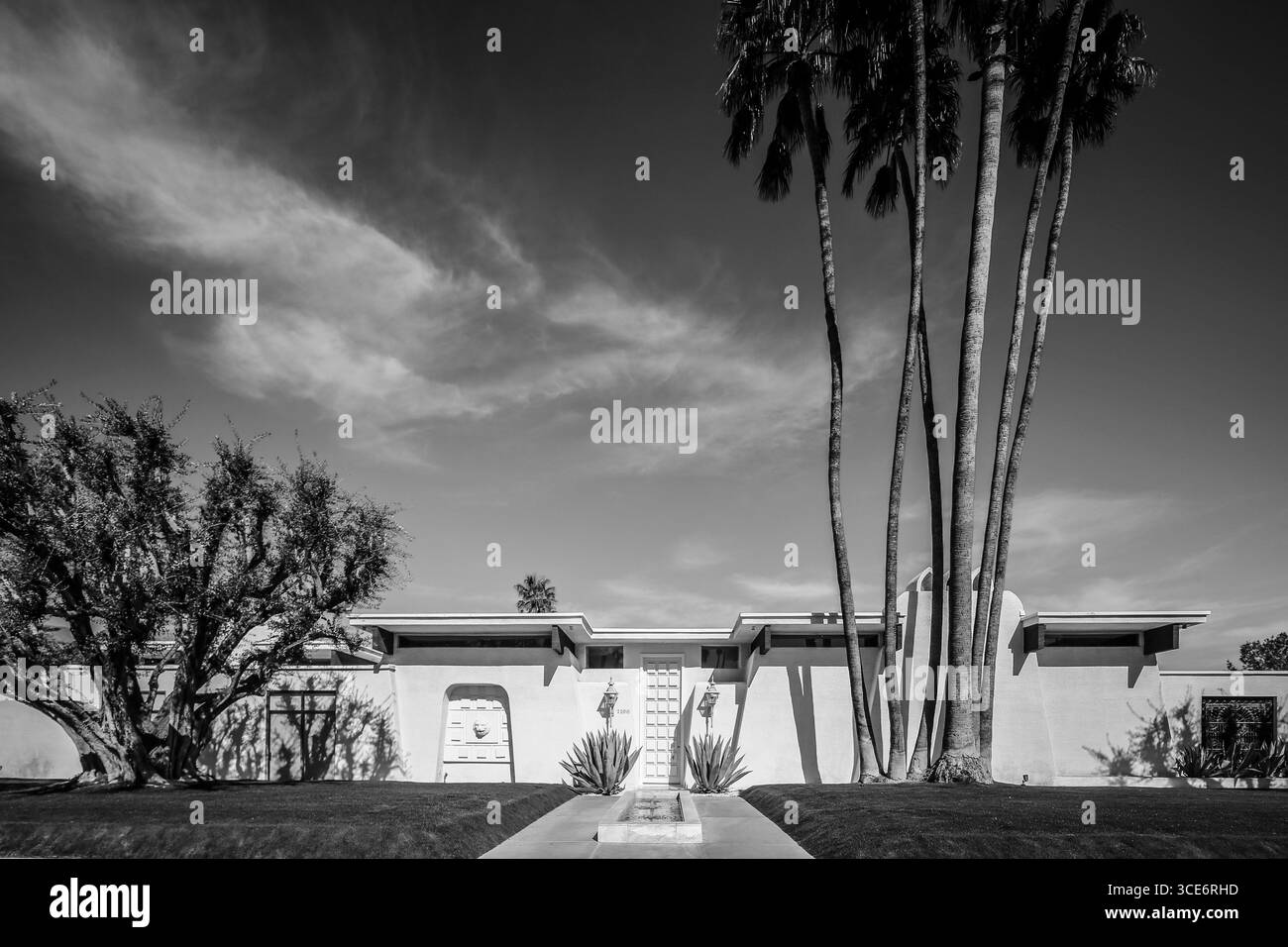 Palm Springs, Californie - 19 août 2016 : architecture moderne du milieu du siècle à Palm Springs Banque D'Images