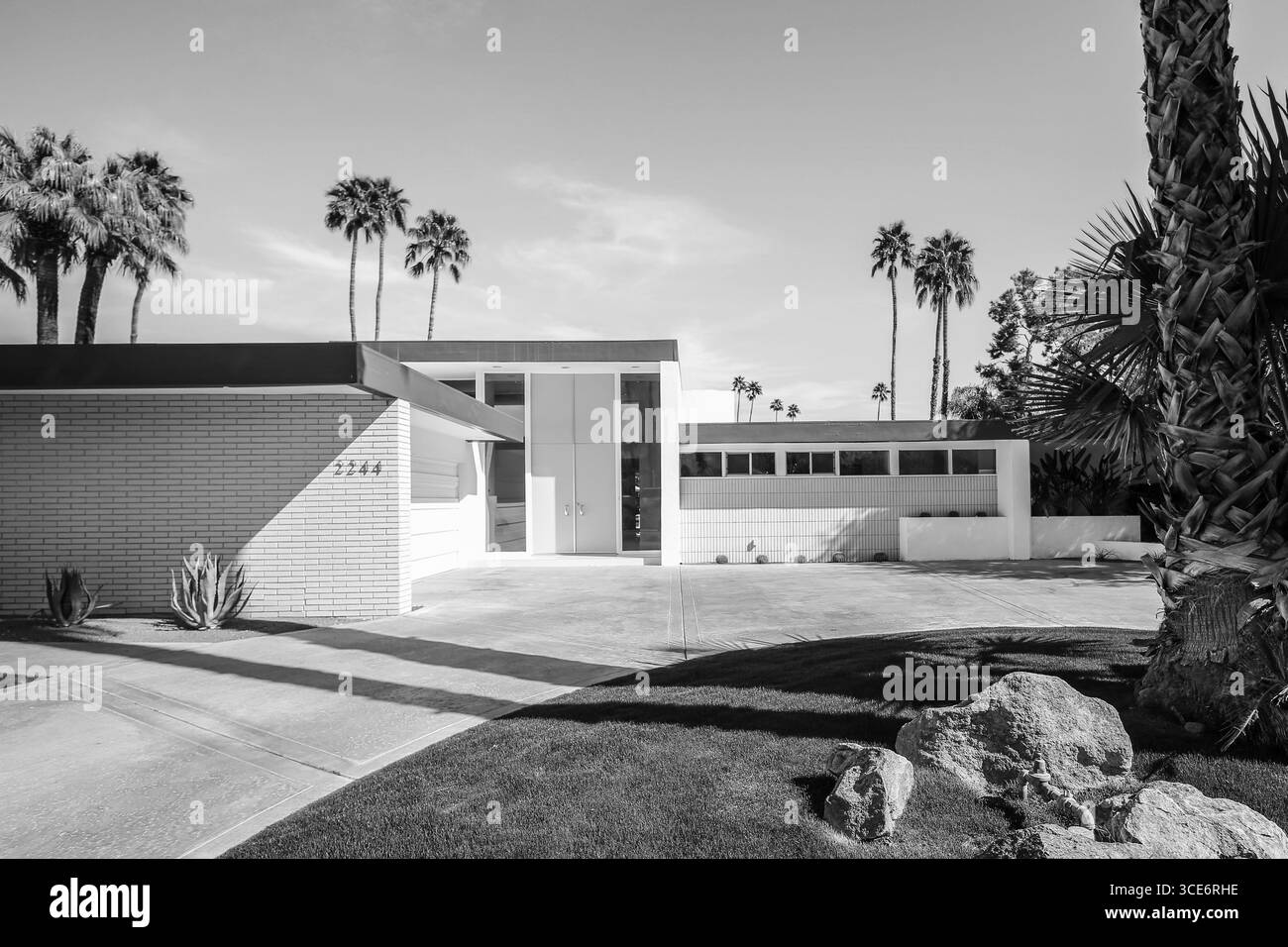 Palm Springs, Californie - 19 août 2016 : architecture moderne du milieu du siècle à Palm Springs Banque D'Images