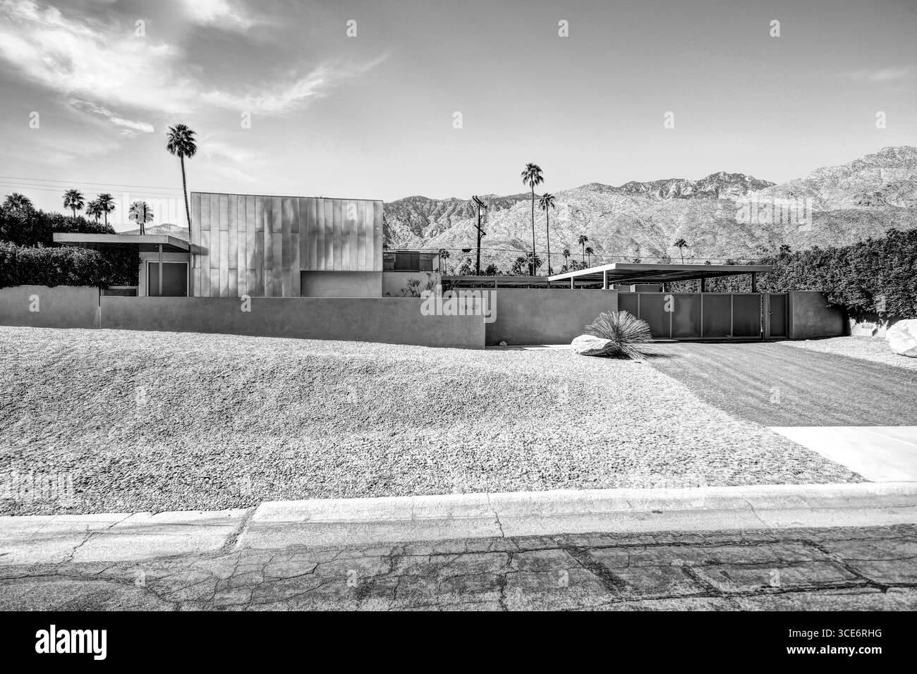 Palm Springs, Californie - 19 août 2016 : architecture moderne du milieu du siècle à Palm Springs Banque D'Images