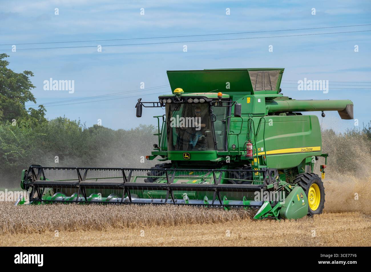 Récolte de blé Pettistree Suffolk Angleterre Banque D'Images