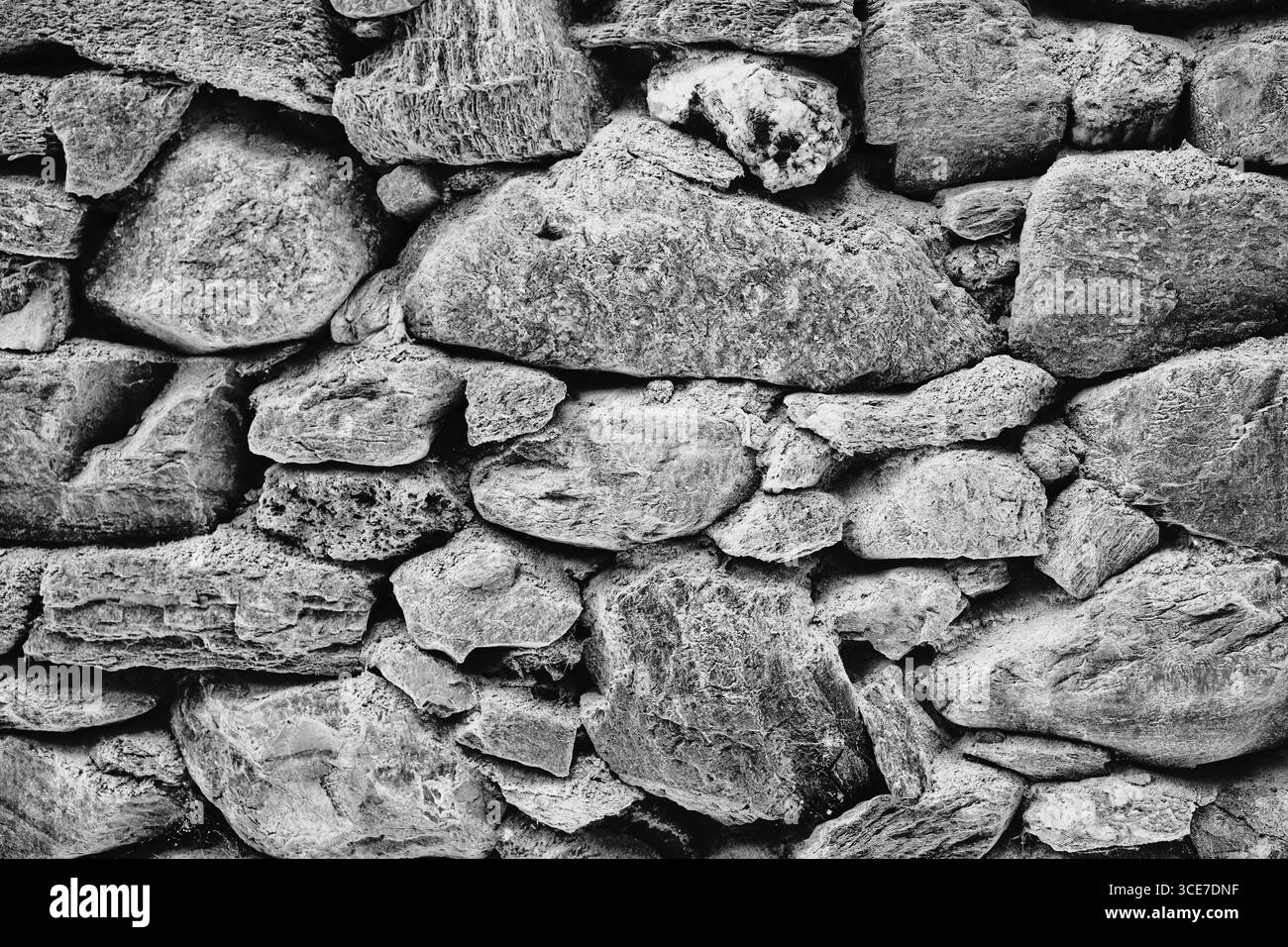 Gros plan de la texture traditionnelle des murs en pierre dans Stilfs Banque D'Images