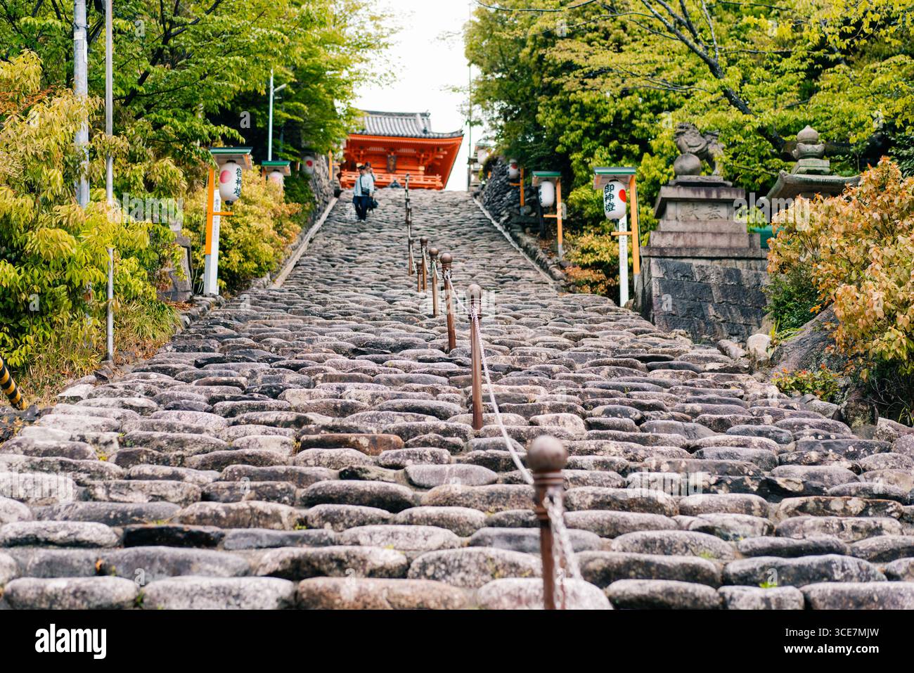 Matsuyama, Japon - le 22 mai 2025 le Honden de la salle principale d'Isaniwa Jinja, un sanctuaire shinto dans la ville de Matsuyama. Photo de haute qualité Banque D'Images