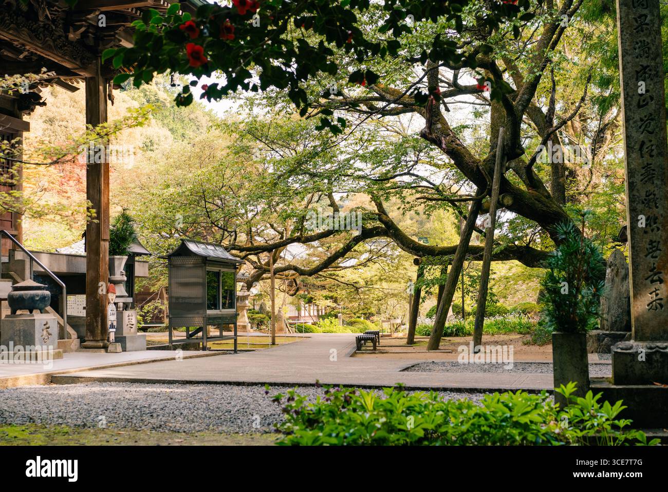 shikoku, JAPON - 2 mai 2025 Temple Sankaku ij No 65 dans le pèlerinage de Shikoku. Photo de haute qualité Banque D'Images