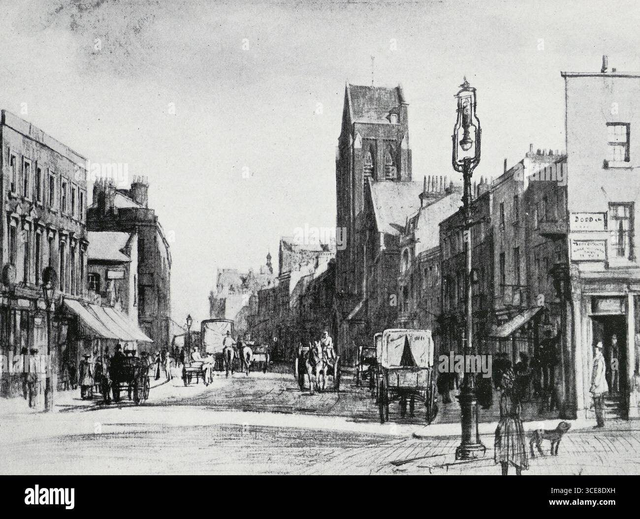 Lambeth, Londres. Dessin de Francis Dodd (1874 - 1949). Début du XXe siècle Banque D'Images