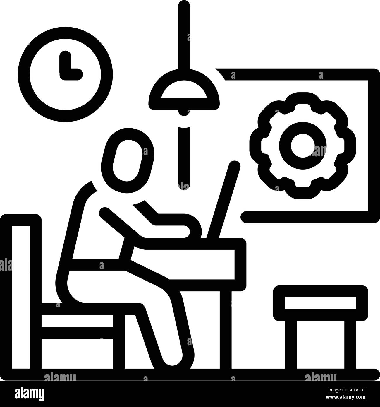 Icône pour atelier, lieu de travail Illustration de Vecteur