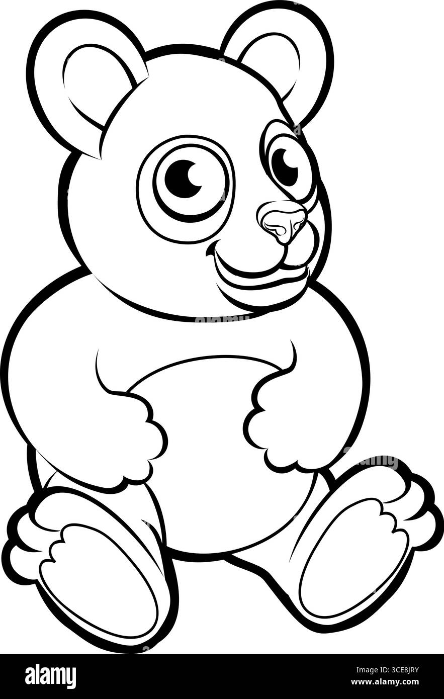 Panda Bear Cartoon personnage illustration animale Illustration de Vecteur