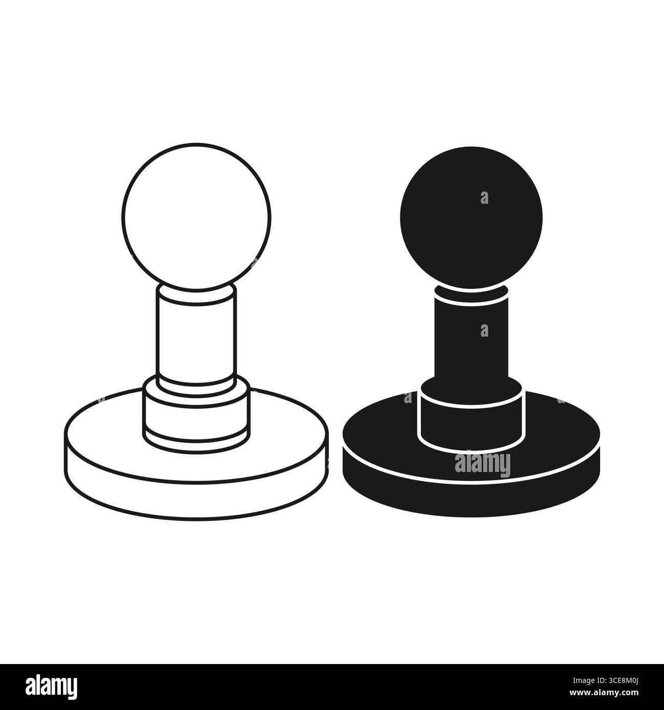 Minimalist Stamp Flat Black et Outline style. Convient pour Office, Approval, Seal, document et validation. Illustration de Vecteur
