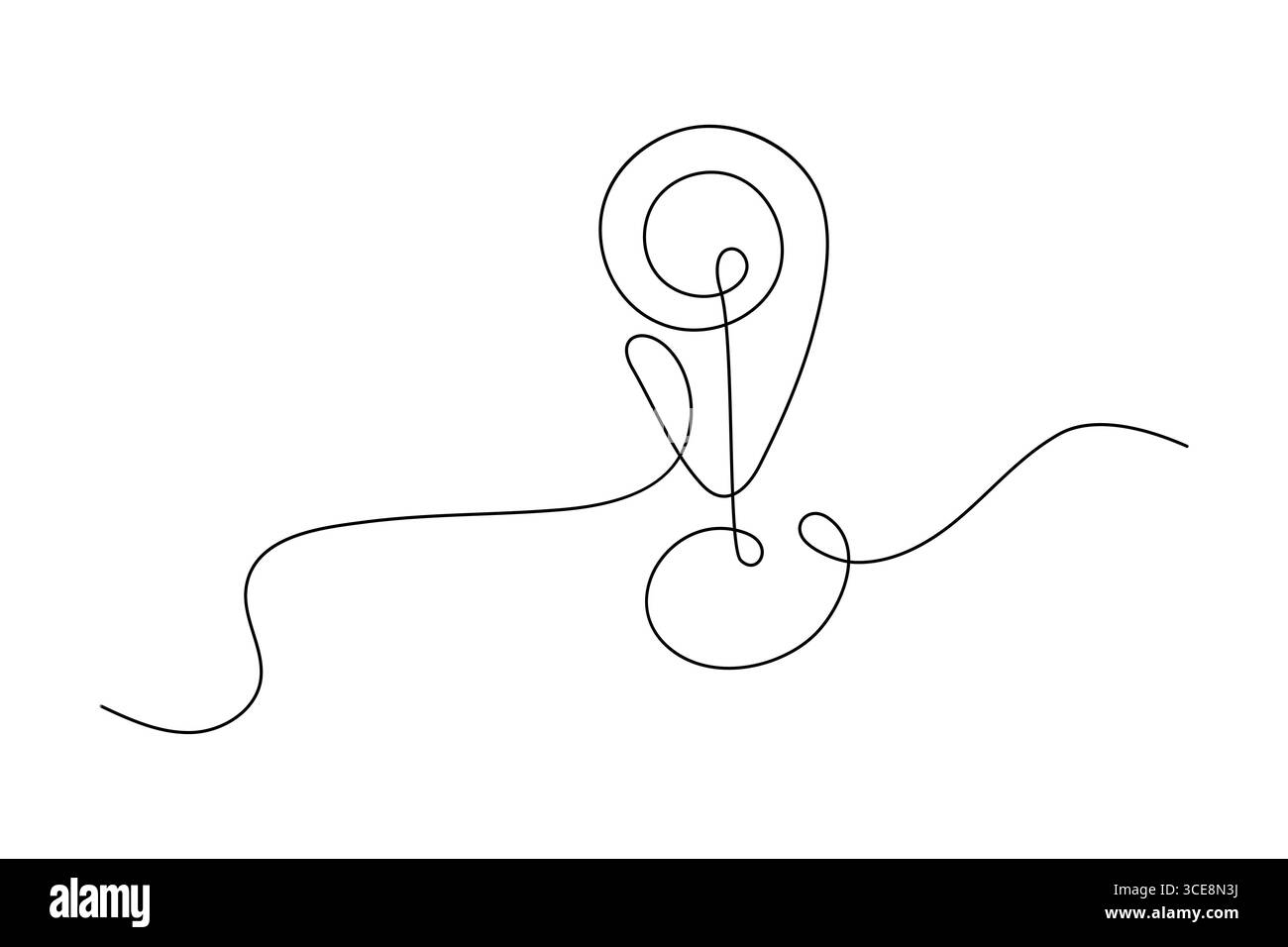 Icône de recherche dessin continu d'une ligne et style minimaliste isolent l'illustration vectorielle de contour Illustration de Vecteur