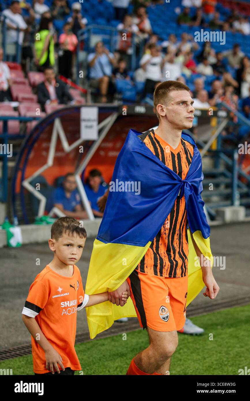 Artem Bondarenko vu avant l'UEFA Europa League match FC Shakhtar Donetsk vs FC Panathinaikos Athènes au stade municipal Henryk Reyman Cracow. Finale Banque D'Images