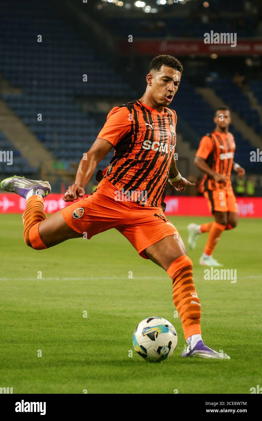 Kauã Elias de Shakhtar vu en action UEFA Europa League match FC Shakhtar Donetsk vs FC Panathinaikos Athènes au Henryk Reyman Cracow Municipal Stadiu Banque D'Images