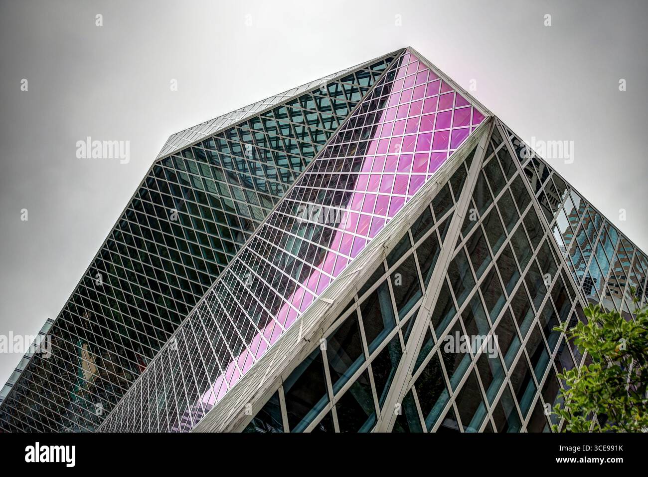 Seattle, Washington - 12 juillet 2015 : la bibliothèque publique conçue par Rem Koolhaas à Seattle Banque D'Images