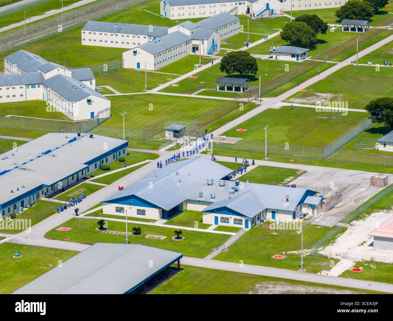 Photo aérienne Homestead Correctional institution FDC South Miami Banque D'Images