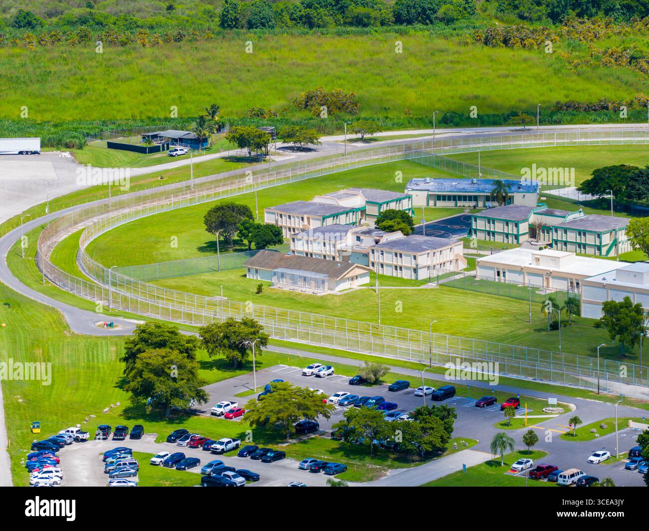 Photo aérienne Homestead Correctional institution FDC South Miami Banque D'Images