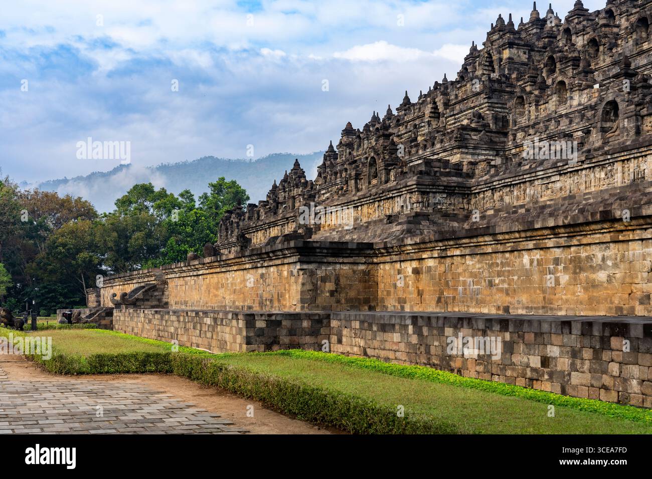Temple Borobudur à Yogyakarta, Indonésie Banque D'Images