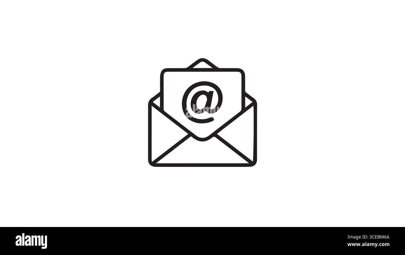 Conception moderne de communication par e-mail avec des accents géométriques Illustration de Vecteur