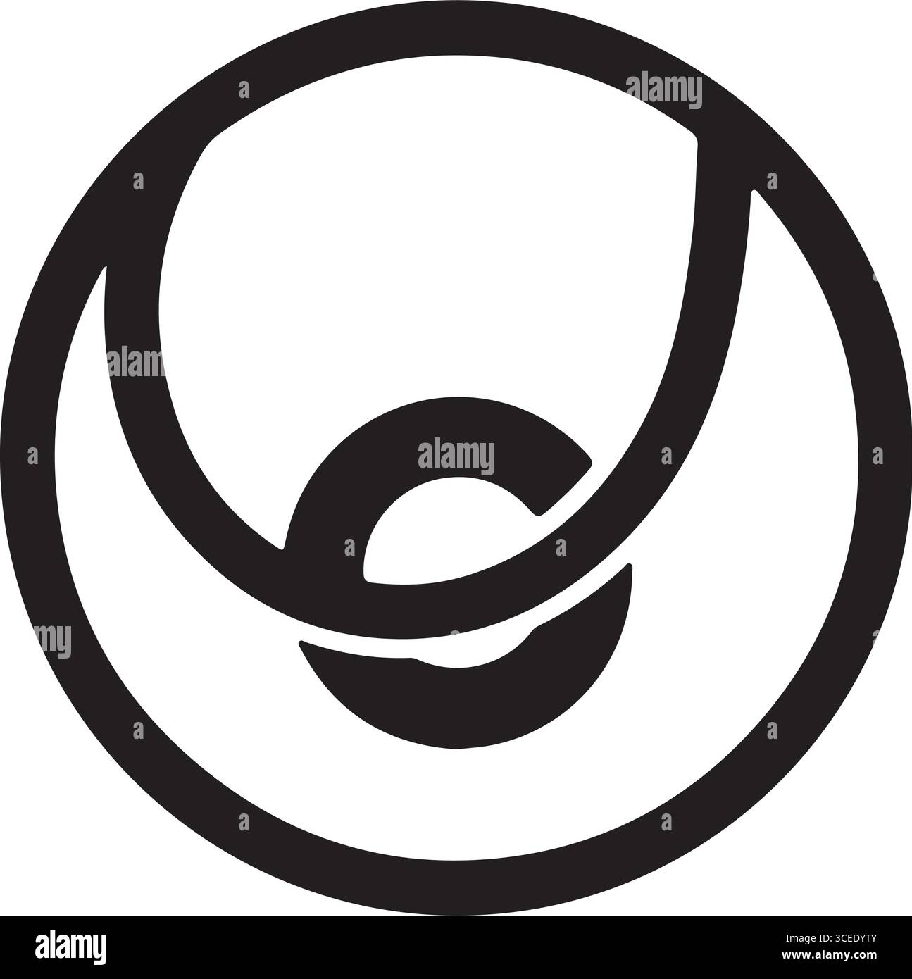 Art de cercle géométrique abstrait et design de logo moderne Illustration de Vecteur