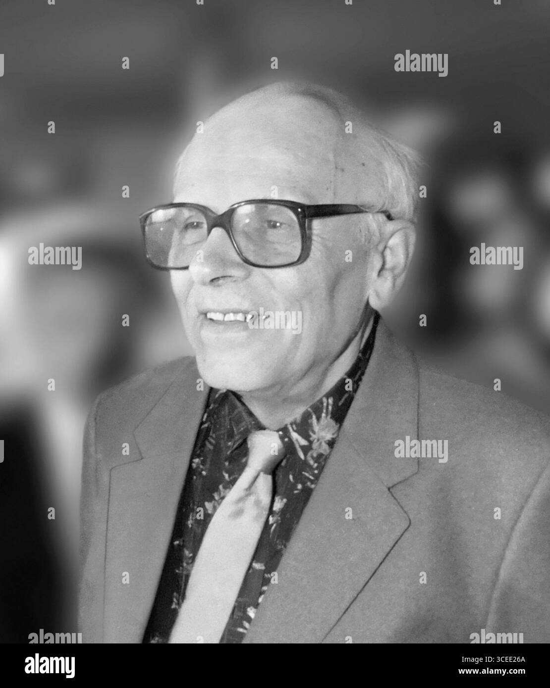 Andrei Sakharov. Portrait du physicien russe et lauréat du prix Noble Andreï Dmitrievitch Sakharov (1921-1989) en 1989 Banque D'Images