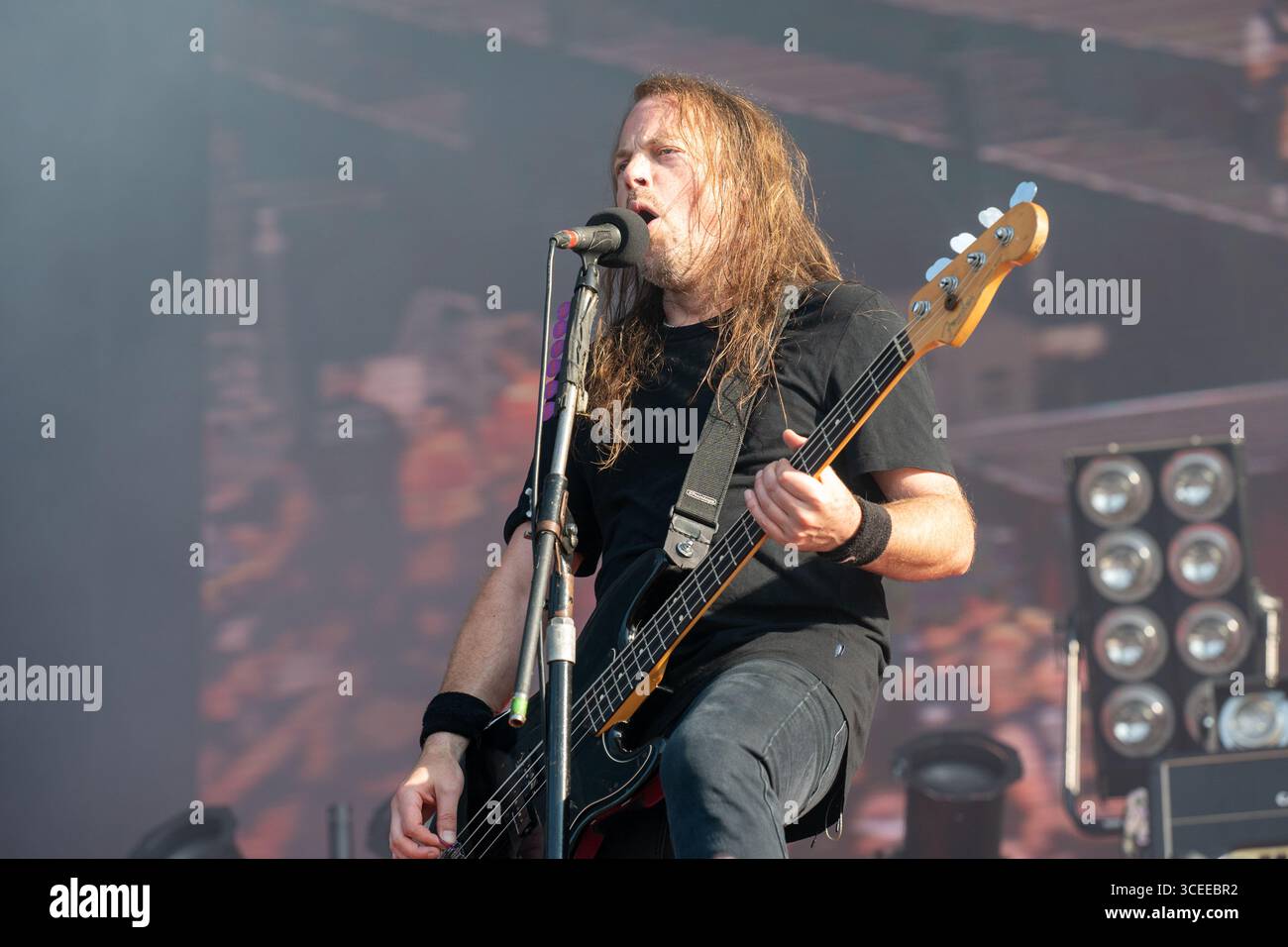 19 juin 2025 : Airbourne se produit au festival Hellfest Open Air à Clisson Banque D'Images
