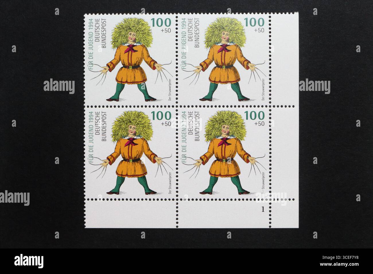 Allemagne timbre-poste allemand collectionnant hobby 1994 timbres de charité - contes de fées - le 100ème anniversaire de la mort de Heinrich Hoffmann poésie Banque D'Images