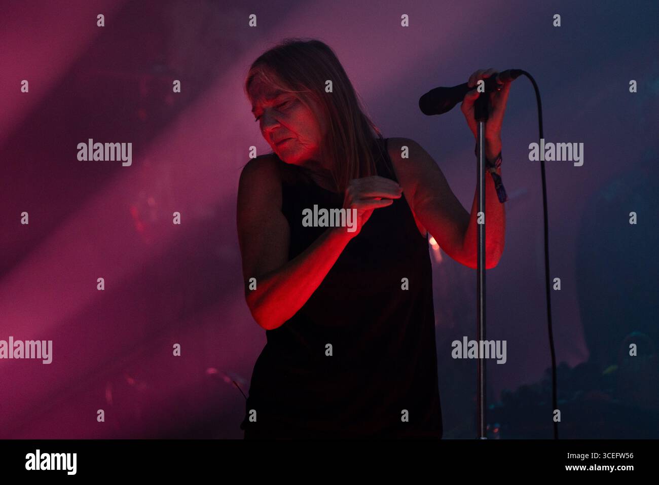 BETH GIBBONS, GREEN MAN FESTIVAL, 2025 : Beth Gibbons joue sur la Mountain Stage mélangeant son album solo avec quelques classiques de Portishead. Brecon, pays de Galles, Royaume-Uni, 17 août 2025. Le Green Man Festival 2025. Photographie : Rob Watkins/Alamy Live News. INFO : Beth Gibbons est une chanteuse-compositrice anglaise, mieux connue comme la chanteuse principale de Portishead. Sa voix envoûtante et émouvante et son style trip-hop mélancolique sur des albums comme Dummy ont influencé la musique électronique et alternative dans le monde entier. Banque D'Images