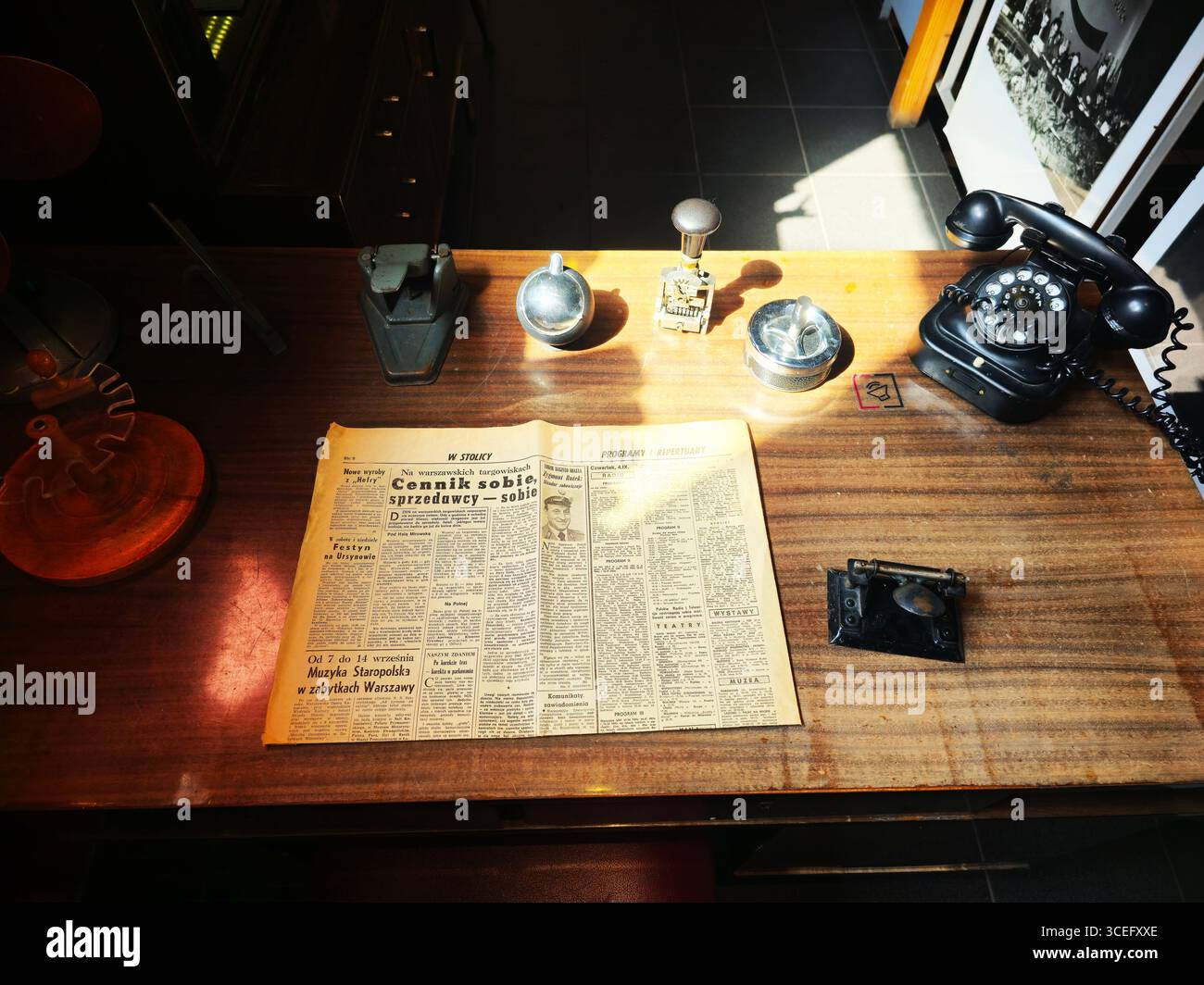 Expositions au Musée de la vie sous le communisme à Varsovie, Pologne. Banque D'Images