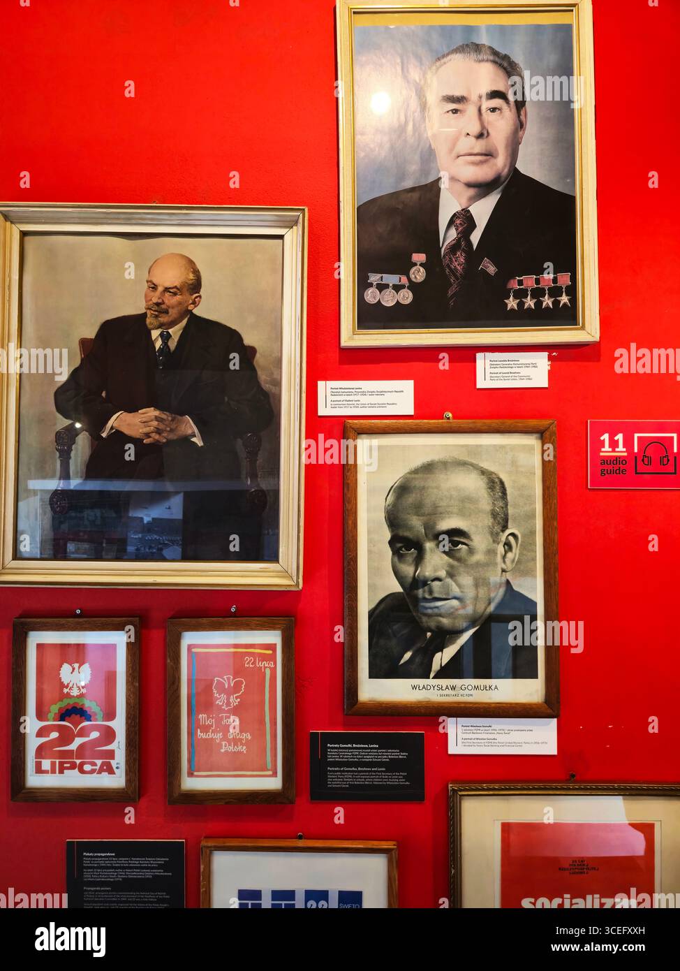 Expositions au Musée de la vie sous le communisme à Varsovie, Pologne. Banque D'Images