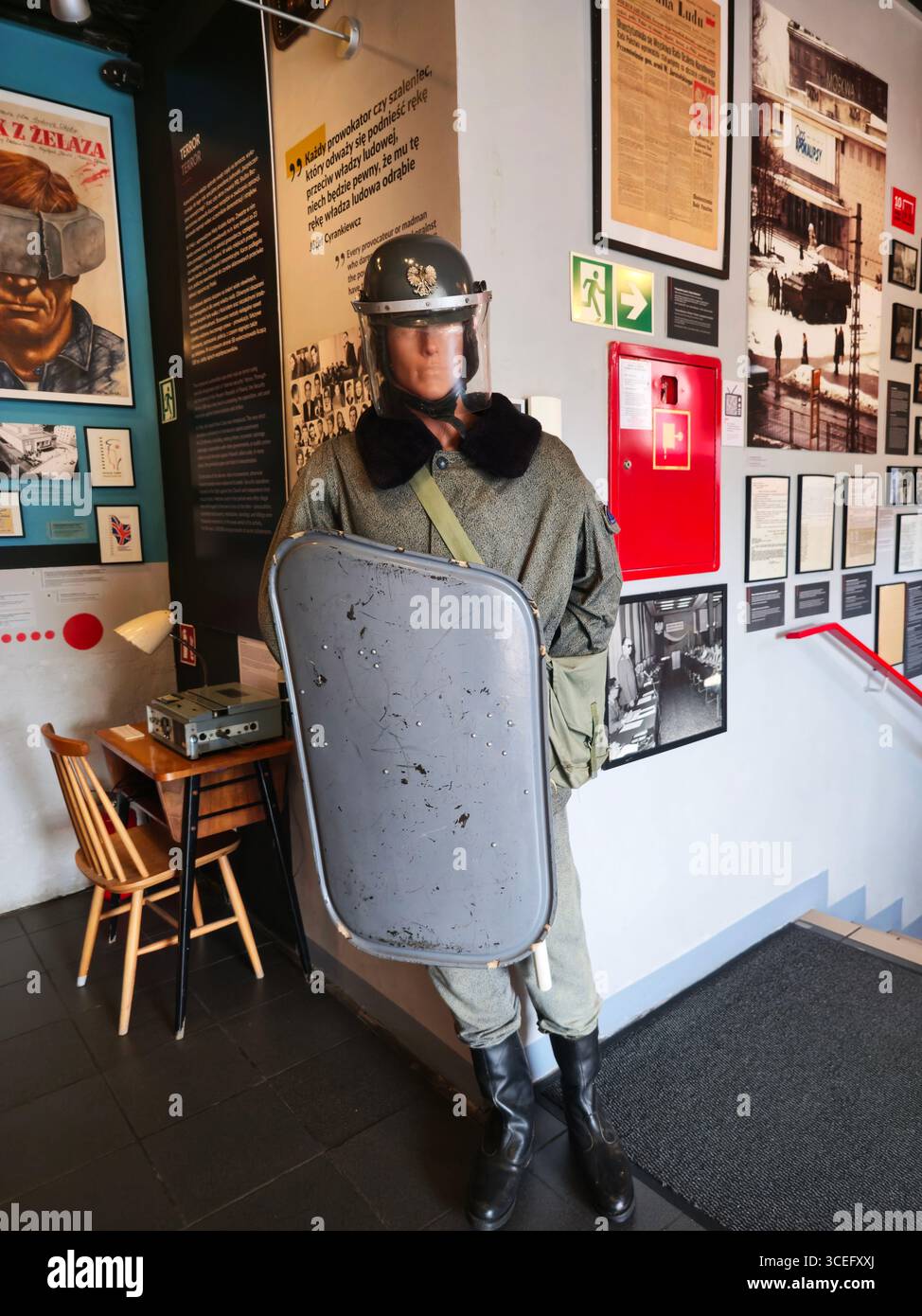 Expositions au Musée de la vie sous le communisme à Varsovie, Pologne. Banque D'Images