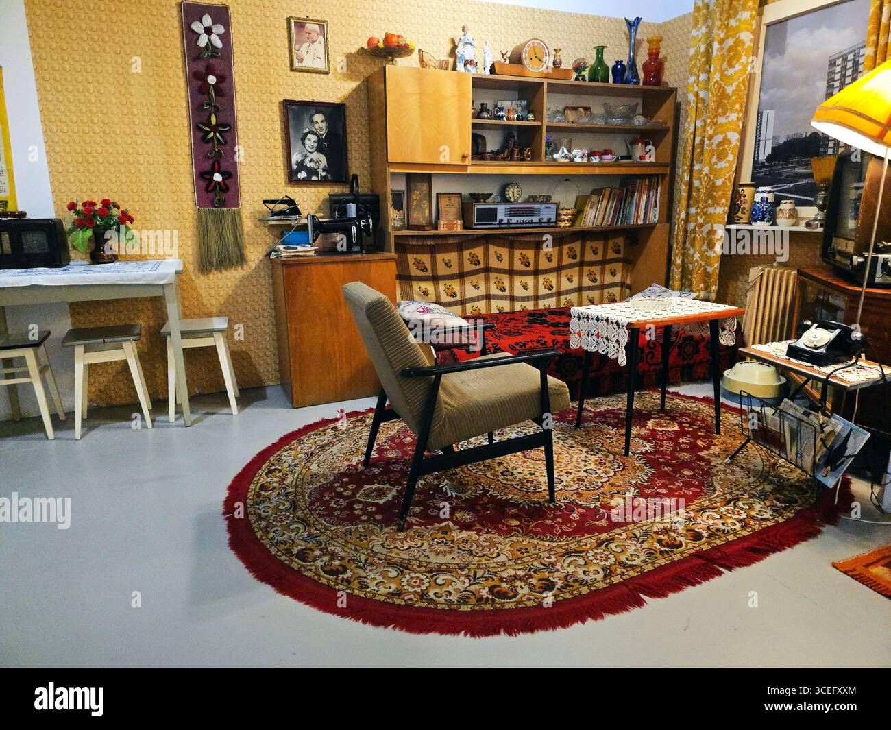 Expositions au Musée de la vie sous le communisme à Varsovie, Pologne. Banque D'Images