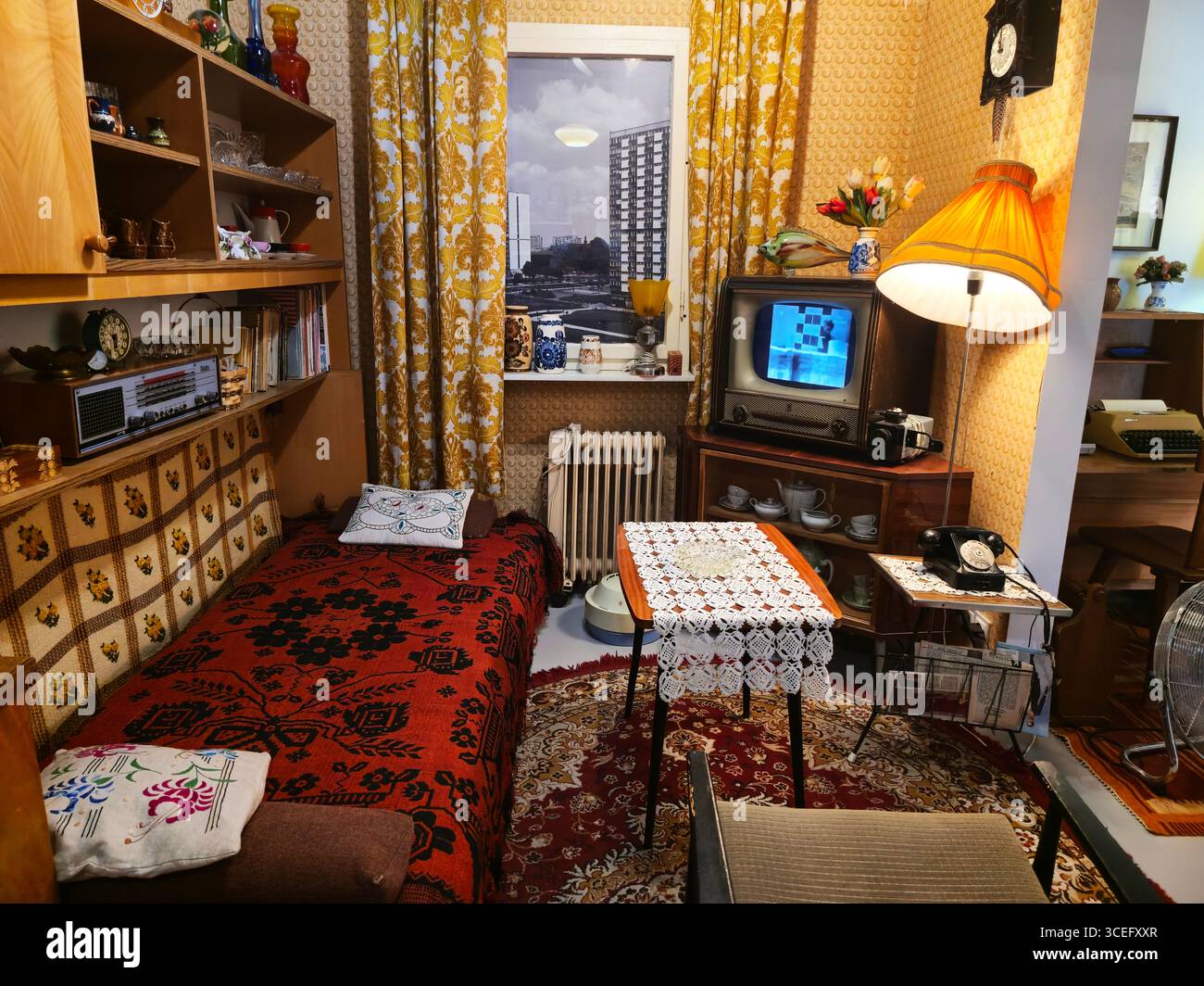 Expositions au Musée de la vie sous le communisme à Varsovie, Pologne. Banque D'Images