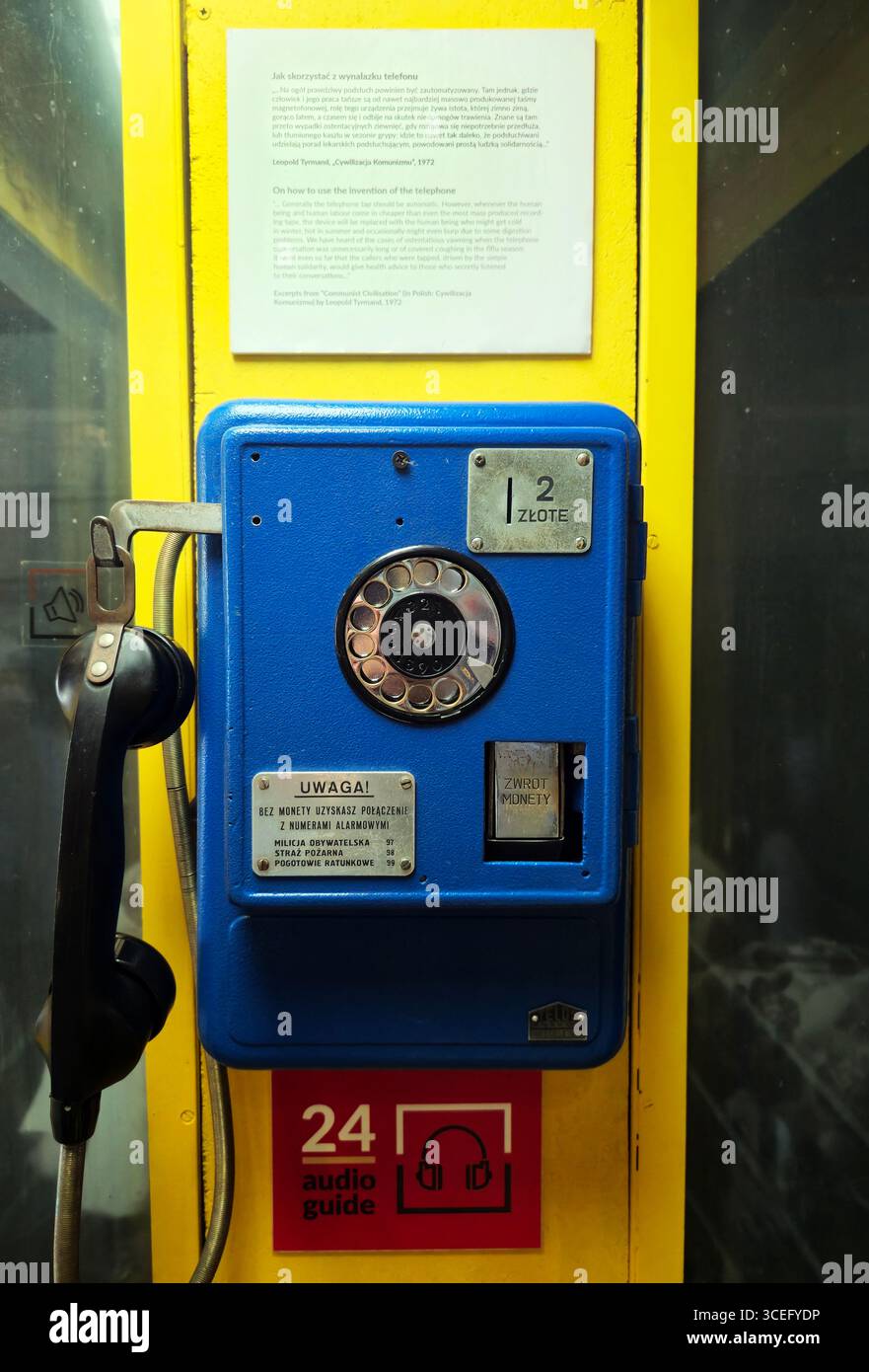 Expositions au Musée de la vie sous le communisme à Varsovie, Pologne. Banque D'Images