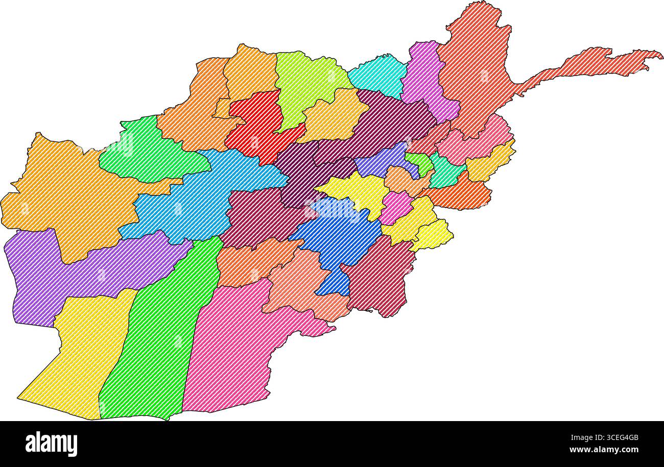 Illustration cartographique ombragée de l'Afghanistan – cartographie vectorielle réaliste pour affiches, présentations et projets éducatifs Illustration de Vecteur