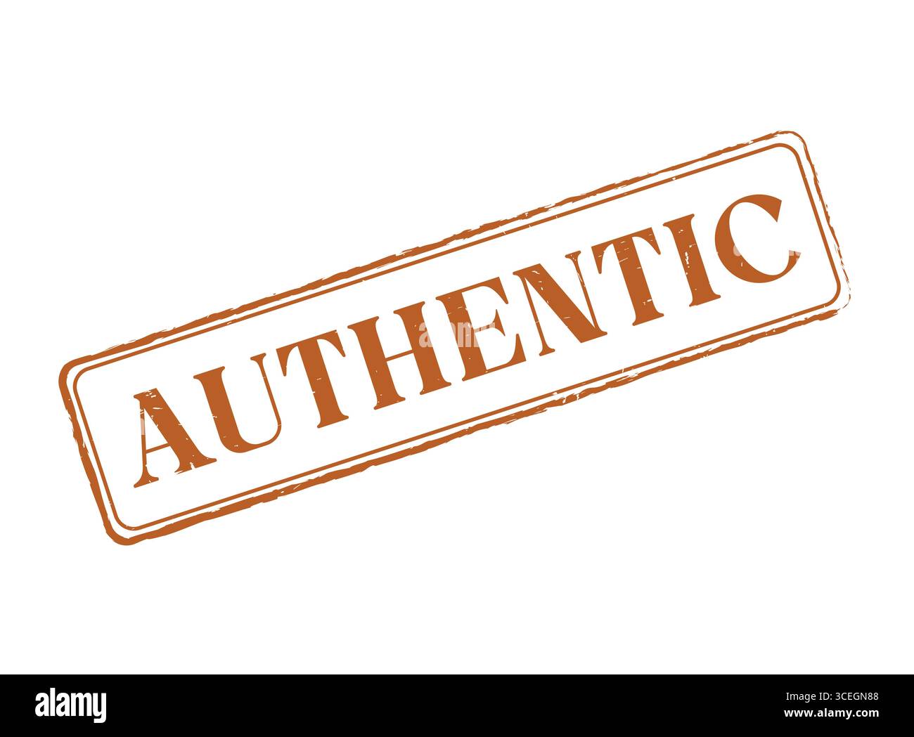 Un sceau de tampon en caoutchouc AUTHENTIQUE avec un contour et du texte Illustration de Vecteur