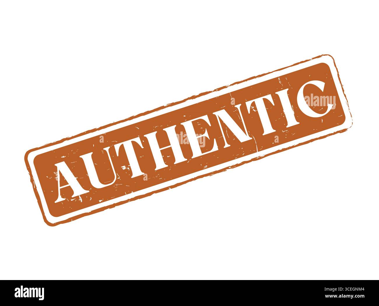Un sceau de tampon en caoutchouc AUTHENTIQUE pour la certification et l'authenticité Illustration de Vecteur