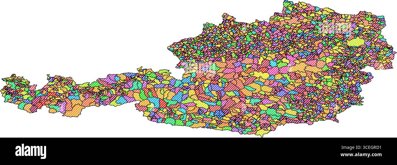 Illustration cartographique ombragée de l'Autriche – cartographie vectorielle réaliste pour affiches, présentations et projets éducatifs Illustration de Vecteur