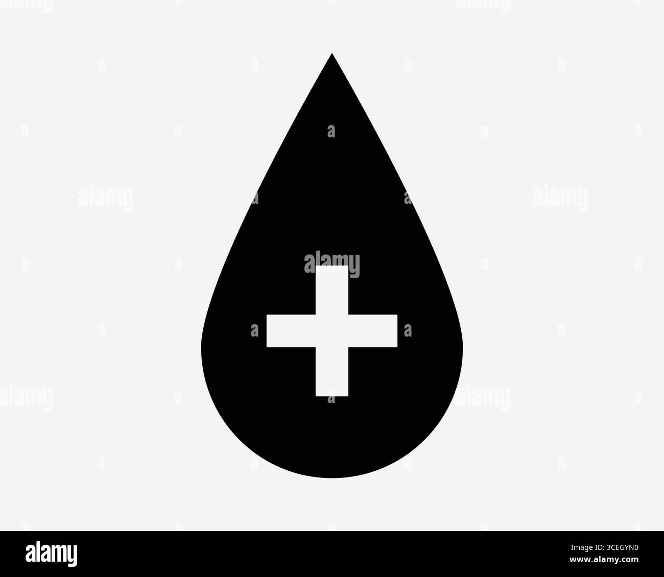 Icône de don de sang Don médical Rescue Medic Health Droplet Charity Hospital Clinic chirurgie transfusion First Aid symbole graphique signe Croix Illustration de Vecteur