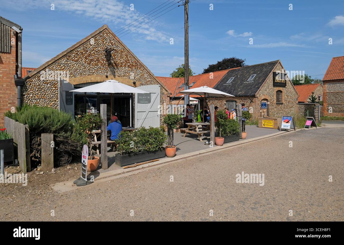 glaven bistro et galerie d'art de la faune, glandford, nord du norfolk, angleterre Banque D'Images