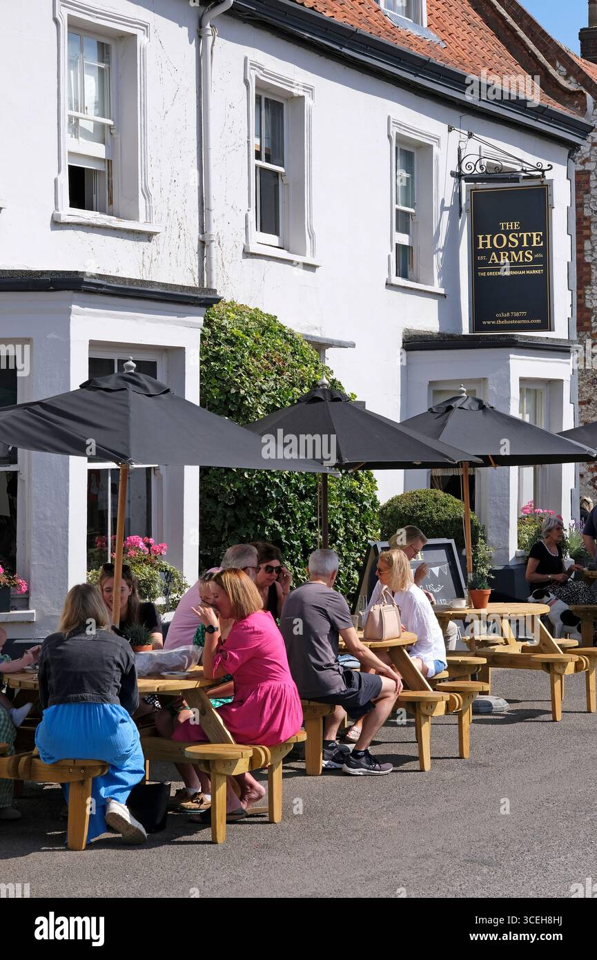 the hoste arms, marché de burnham, nord de norfolk, angleterre Banque D'Images