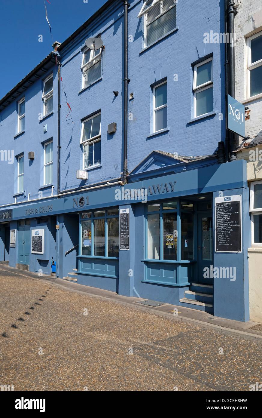 No.1 fish and chips shop, cromer, nord du norfolk, angleterre Banque D'Images