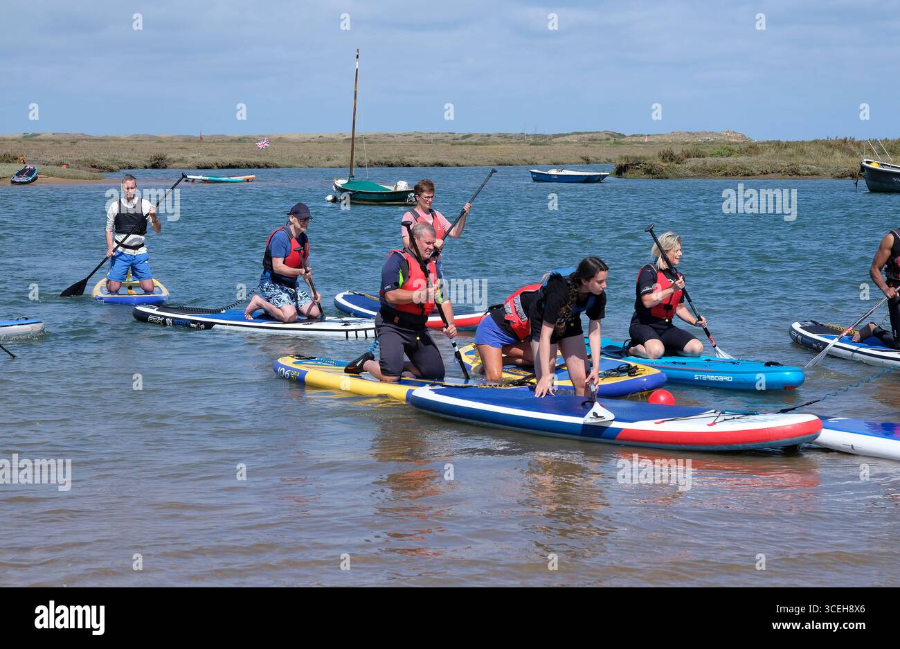 journée de sports nautiques, burnham overy staithe, nord du norfolk, angleterre Banque D'Images